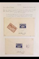 NORTHERN AIR SERVICE 1925 Pair Of Covers Franked Northern Air Services 25c Blue, Uni CL5,  Flown From The Goldfields At  - Autres & Non Classés
