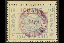 ICHANG LOCAL POST 1894 15ca Dull Light Blue, Otter, SG 7, Very Fine Used. For More Images, Please Visit Http://www.sanda - Other & Unclassified