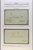 1822-27 PRE-STAMP ENTIRE LETTERS 1822 (Oct) And 1827 (May) Both To Bogota With Oval "HONDA / FRANCA" Cachet In Red On Th - Kolumbien