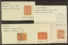 USED IN TURKEY Small Group Of 1867 To 1879 Egypt Sphinx & Pyramid Issues With Postmarks From The Egyptian Extra-territor - Andere & Zonder Classificatie