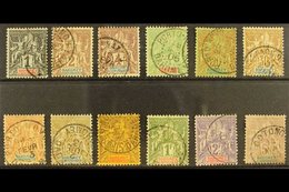 DAHOMEY 1901-05 "Tablet" Set Used, Yv 6/17, Cds Used, Some Small Faults (12 Stamps) For More Images, Please Visit Http:/ - Sonstige & Ohne Zuordnung