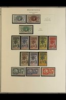 MAURITANIA 1906-1944 ALL DIFFERENT MINT / NHM COLLECTION (Ex Alphonse) Presented On A Series Of "Scott" Printed Album Pa - Other & Unclassified