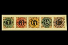1861 HAND PAINTED STAMPS Unique Miniature Artworks Created By A French "Timbrophile" In 1861. HESSE "essays" (no Postage - Otros & Sin Clasificación