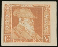 BAVARIA 1911 10m Orange, Die II, Variety "imperf", MMi 90IIU, Very Fine Mint. For More Images, Please Visit Http://www.s - Altri & Non Classificati