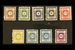 RUSSIAN ZONE EAST SAXONY 1945 COSWIG Local Postmaster's Perf 11½ Complete Set, Michel 42/50 D III, Never Hinged Mint, 5p - Autres & Non Classés