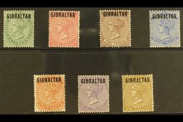 1886 "GIBRALTAR" Overprints On Bermuda Complete Set, SG 1/7, Fine Mint. (7 Stamps) For More Images, Please Visit Http:// - Gibraltar