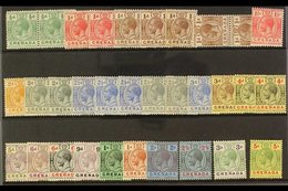 1921-31 MINT ACCUMULATION. A Stock Card Filled With Script Watermark KGV Range Of Values To 5s (SG 112/133) With A Good  - Granada (...-1974)