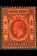 1912-21 $10 Purple And Black / Red, Wmk Mult Crown CA, SG 116, Mint Lightly Hinged. Superb. For More Images, Please Visi - Otros & Sin Clasificación