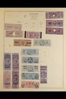 REVENUE STAMPS QV To Early KGV Powerful Collection On Album Pages. With Very Strong COURT FEES Including Many Overprints - Andere & Zonder Classificatie