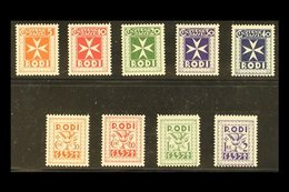 EGEO (DODECANESE ISLANDS) POSTAGE DUES 1934 Complete Set (SG D148/56, Sassone 1/9), Superb Never Hinged Mint, Very Fresh - Other & Unclassified