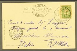 TRIPOLI (LIBYA) 1906 (June) Picture Postcard Of Rue Principale De Tripoli, Bearing 10pa To Rome, Italy, With Good Clear  - Otros & Sin Clasificación