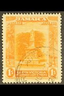 1919-21 RARE WATERMARK VARIETY. 1919-21 1s Orange-yellow & Red-orange "C" OF "CA" MISSING FROM WATERMARK Variety, SG 85b - Giamaica (...-1961)