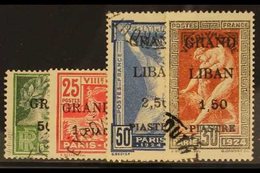 1924 Olympic Games Set Surcharged, SG 18/21, Fine Used. (4 Stamps) For More Images, Please Visit Http://www.sandafayre.c - Libano