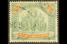 FEDERATED MALAY STATES 1900-01 $25 Green & Orange, SG 26, Good Used With Fiscal Cancels. For More Images, Please Visit H - Autres & Non Classés