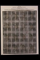 1917-30 COMPLETE SHEET. ½a Black Imperf Setting 10 (SG 34, Scott 10, Hellrigl/Vignola 33), Used Scarce COMPLETE SHEET Of - Népal