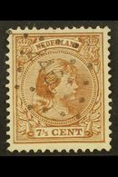 1891-94 7½c Brown Queen (SG 149a, NVPH 36), Fine Used With Scarce "246" (BORCULO) Numeral Cancel, Fresh & Rare. For More - Otros & Sin Clasificación