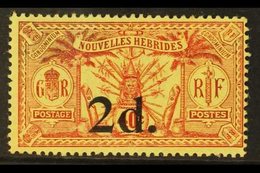 ENGLISH INSCRIPTIONS 1920 2d On 40c Red On Yellow (wmk RF), SG 35, Very Fine Mint. For More Images, Please Visit Http:// - Otros & Sin Clasificación