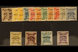 1922 Complete Set Wmk Script, Perf 14, Overprinted Type 8, SG 71/84  With Shades (less 82b), Very Fine Mint. (16 Stamps) - Palästina