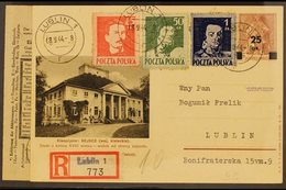 1944 (8 Sep) 25g On 15g Brown Postal Stationery Postcard Number 59, Registered And Uprated With National Heroes Perf 11½ - Otros & Sin Clasificación