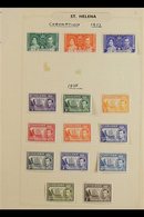 1937-49  COMPLETE KGVI COLLECTION A Complete Run From Coronation To New Colour Badge Of St Helena Set Presented On Album - Saint Helena Island