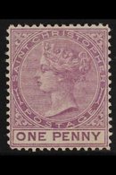 1875 1d Magenta, SG 6, Fine Mint. For More Images, Please Visit Http://www.sandafayre.com/itemdetails.aspx?s=648369 - St.Christopher, Nevis En Anguilla (...-1980)