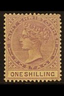 1882-90 1s Mauve, SG 20, Fine Mint. For More Images, Please Visit Http://www.sandafayre.com/itemdetails.aspx?s=648373 - St.Christopher-Nevis & Anguilla (...-1980)