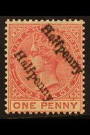 1885 ½d On Half 1d Carmine-rose, Unsevered Pair, SG 23a, Fine Mint. For More Images, Please Visit Http://www.sandafayre. - St.Christopher, Nevis En Anguilla (...-1980)