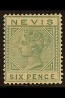 1883 6d Green, SG 32, Mint With Good Colour And Large Part Gum, Small Hinge Thin. For More Images, Please Visit Http://w - San Cristóbal Y Nieves - Anguilla (...-1980)