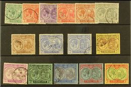 1921-29 Watermark Script CA Definitive Set Complete To 5s (less The 2½d Pale Bright Blue), SG 37/41 And 43/47b, Used, So - St.Kitts-et-Nevis ( 1983-...)