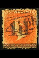 1881 4d On 1s Bright Vermilion, SG 35, Very Fine Used, Particularly Well- Centered For This Extremely Scarce Stamp. For  - St.Vincent (...-1979)