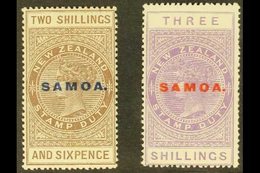 1925-28 2s6d Deep Grey Brown & 3s Mauve "Postal Fiscal" Overprinted "SAMOA", SG 166/66a, Fine Mint (2 Stamps) For More I - Samoa (Staat)