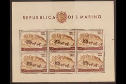 1951 75th Anniversary Of UPU 300L Air complete Sheetlet Of Six, Sassone Foglietti 10, Never Hinged Mint. For More Images - Autres & Non Classés