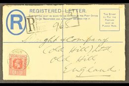 1927 (April) 3d Registered Envelope (opened Out For Display) With Additional 1½d, Pujehun To England, Attractive. For Mo - Sierra Leone (...-1960)