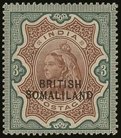 1903 3r Brown And Green With Opt At Bottom, SG 23, Lightly Hinged Mint. For More Images, Please Visit Http://www.sandafa - Somaliland (Protectorat ...-1959)