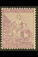 CAPE OF GOOD HOPE 1882-3 6d Mauve, Wmk Crown CA, SG 44, Very Fine Mint. For More Images, Please Visit Http://www.sandafa - Sin Clasificación