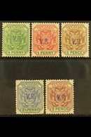 TRANSVAAL RUSTENBURG British Occupation 1900 Complete Set Of Values To 3d With Violet "V.R." Handstamps, SG 1/5, Mint, T - Non Classificati