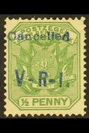 TRANSVAAL WOLMARANSSTAD British Occupation 1900 ½d Green Opt'd "Cancelled / V - R - I.", SG 1, Very Fine Mint. For More  - Non Classificati