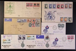 1910-1980's COVERS ACCUMULATION. A Large Box Filled With Three Bulging Albums & Piles Of Loose FDC, Flight Covers, Phila - Zonder Classificatie