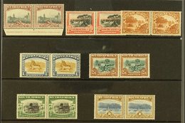 1927-30 Pictorials Complete Set, SG 34/39, Very Fine Mint Horizontal Pairs, Very Fresh & Attractive. (7 Pairs = 16 Stamp - Unclassified