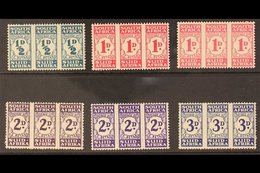 POSTAGE DUES 1943-4 Bantam Set With Additional 1d Pale Carmine & 2d Bright Violet Shades, SG D30/3, D32a, Fine Mint (6 U - Ohne Zuordnung