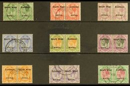 1924-26 KGV Fine Used Definitive Set To 2s6d, Setting  VI, SG 29/37, In Correct Units / Horizontal Pairs. Useful Range ( - Südwestafrika (1923-1990)