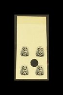 1924 Admiral Imperf Punched Proof Block Of 4 In Black Of Head Only ( For 2d, 4d, 6d, 1s, 1s 6d And 2s Values) From The W - Rhodesia Del Sud (...-1964)