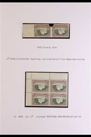 1935 VICTORIA FALLS 2d And 3d SG 35, 35b, In Corner Blocks Of 4 With 2d And 3d Imperf Pairs Of Punched Proofs And 3d Per - Südrhodesien (...-1964)