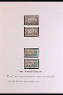 1953 Rhodes Birth Centenary Complete Set In Corner Blocks Of 4, SG 71/5, With Complete Set As Both Perf And Imperf Punch - Südrhodesien (...-1964)