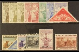 1930 Columbus Postage + Express Set Complete, SG 593/607+E608 (Edifil 531/546), Never Hinged Mint (16 Stamps) For More I - Autres & Non Classés