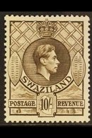 1938-54 10s Sepia Perf 13½x13, SG 38, Never Hinged Mint, Fresh. For More Images, Please Visit Http://www.sandafayre.com/ - Swaziland (...-1967)