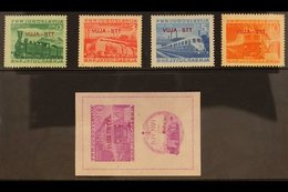 ZONE B 1950 Railway Centenary Set Plus Imperf Miniature Sheet, Overprinted "VUJA - STT" In Red, SG B33/B36 Plus MS B36Ba - Other & Unclassified