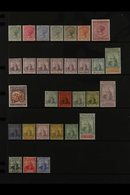 1883-1909 ATTRACTIVE FINE MINT COLLECTION On A Stock Page, ALL DIFFERENT, Includes 1883-94 Set, 1896-1906 Set To 5s, 190 - Trinidad En Tobago (...-1961)