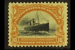 1901 10c Yellow Brown And Black Ocean Liner, Sc 299, Very Fine NHM. For More Images, Please Visit Http://www.sandafayre. - Autres & Non Classés