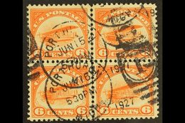 1918 AIR 6c Orange "Curtiss Jenny", Sc C1, Fine Used CENTRE LINE BLOCK OF FOUR For More Images, Please Visit Http://www. - Autres & Non Classés